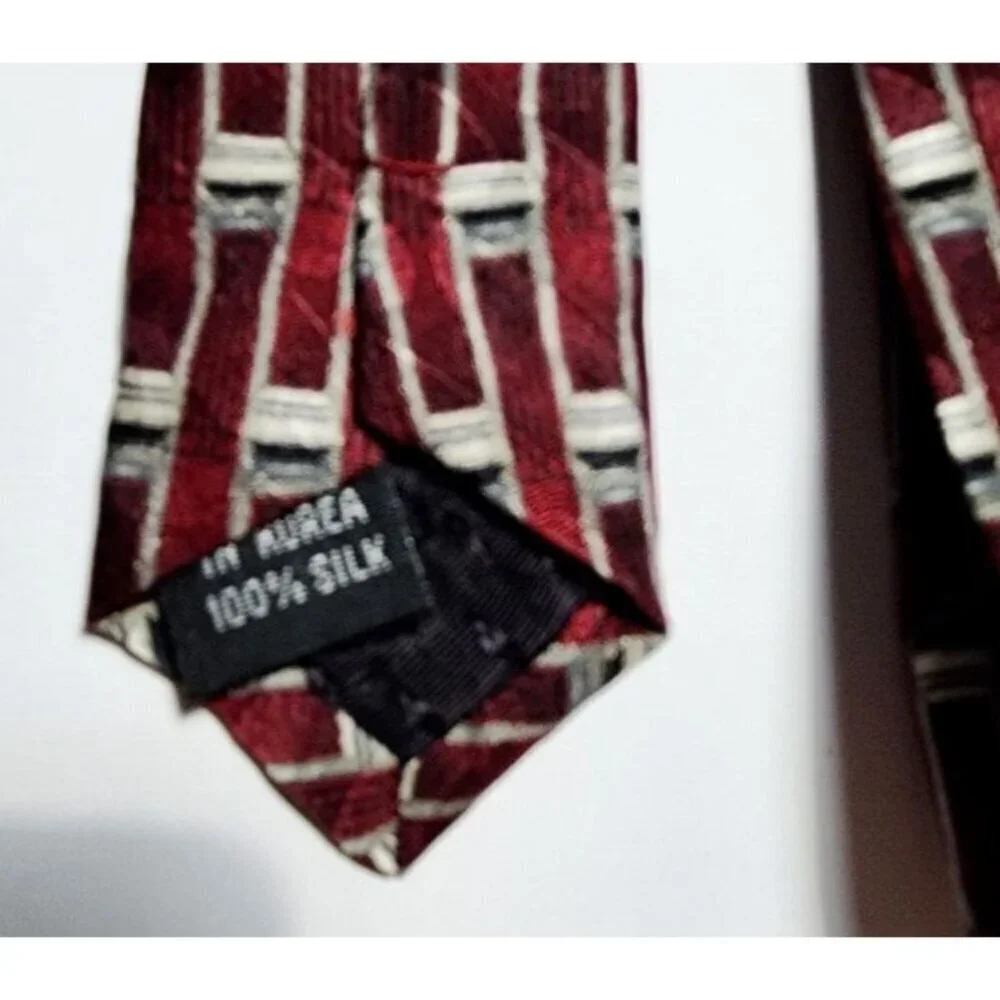 Carlo Palazzi Silk Geometric Abstract Tie Hand Made in Italy 3.5